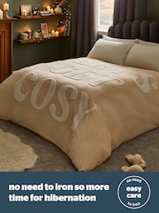Silentnight Cream Let's Get Cosy Duvet Cover Set - Image 5 of 7