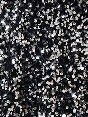 Threadbare Grey Sequin Mini Swing Skirt - Image 5 of 5