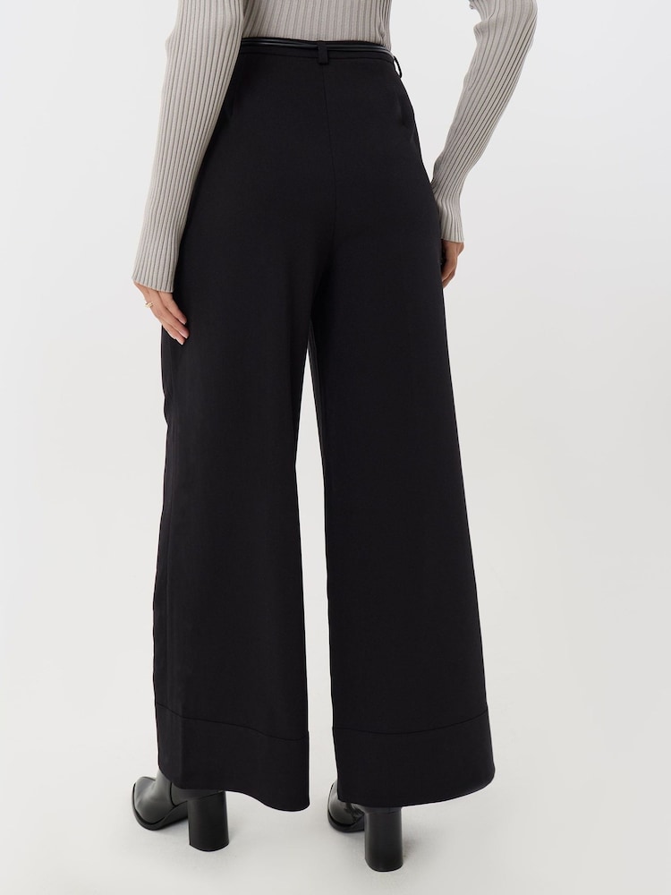 Threadbare Black Pleated Wide Leg Trousers - Image 2 of 4 Threadbare Black Pleated Wide Leg Trousers - Image 2 of 4