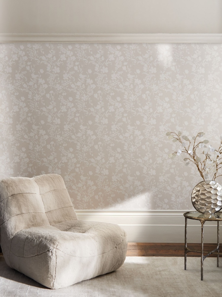 Natural Silhouette Floral 10M Wallpaper - Image 2 of 5 Natural Silhouette Floral 10M Wallpaper - Image 2 of 5