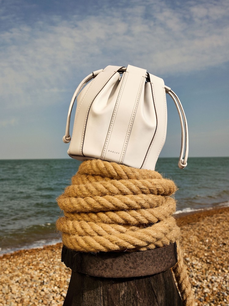 Radley White The Flora Medium Drawstring Bucket Bag - Image 6 of 6