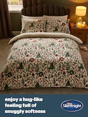 Silentnight Green Winter Wonderland Fleece Duvet Cover Set - Image 2 of 7
