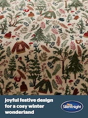 Silentnight Green Winter Wonderland Fleece Duvet Cover Set - Image 4 of 7