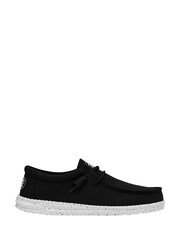 HEYDUDE Grey Wally Slub Canvas Shoes - Image 1 of 5