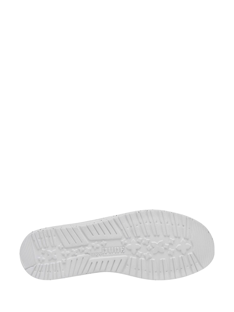 HEYDUDE Grey Wally Slub Canvas Shoes - Image 2 of 5