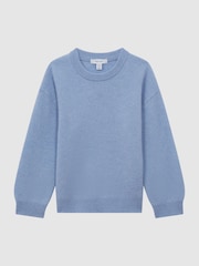 Reiss Soft Blue Prague Senior Merino Crew Neck Jumper - Image 2 of 6