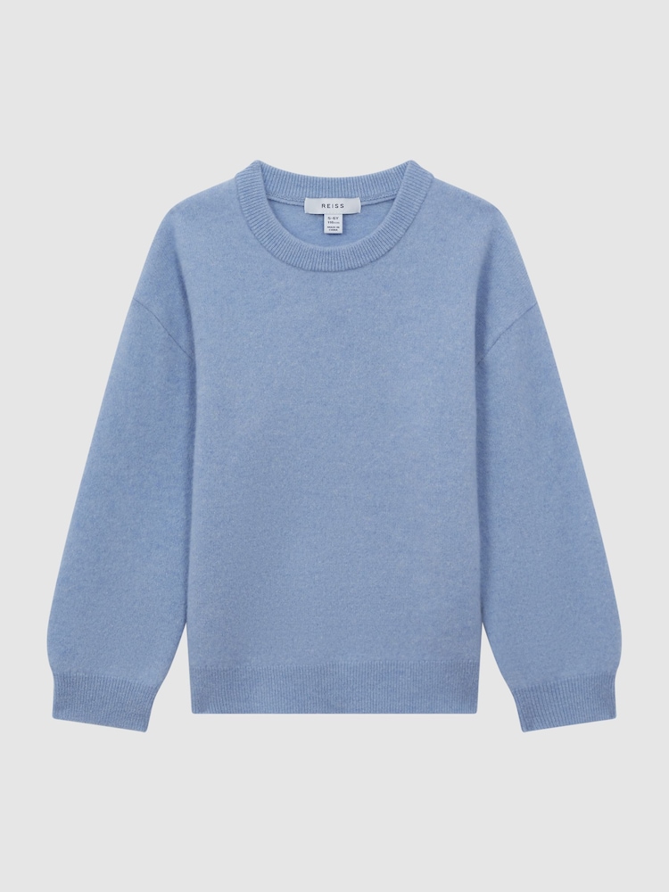 Reiss Soft Blue Prague Senior Merino Crew Neck Jumper - Image 2 of 6