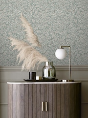 Blue Ditsy Leaf 10M Wallpaper - Image 1 of 4