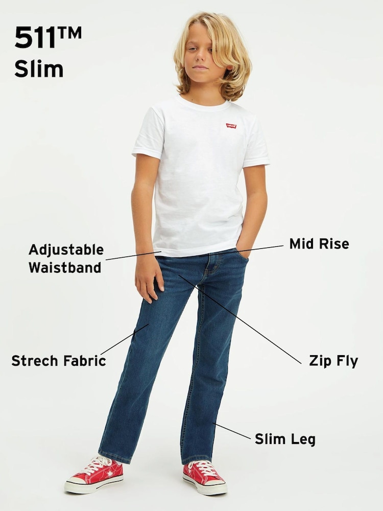 Levi's® Rushmore Kids 511™ Slim Fit Jeans - Image 8 of 8