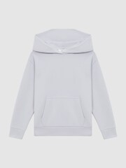 Reiss Ice Blue Alexander Senior Oversized Cotton Jersey Hoodie - Image 2 of 6