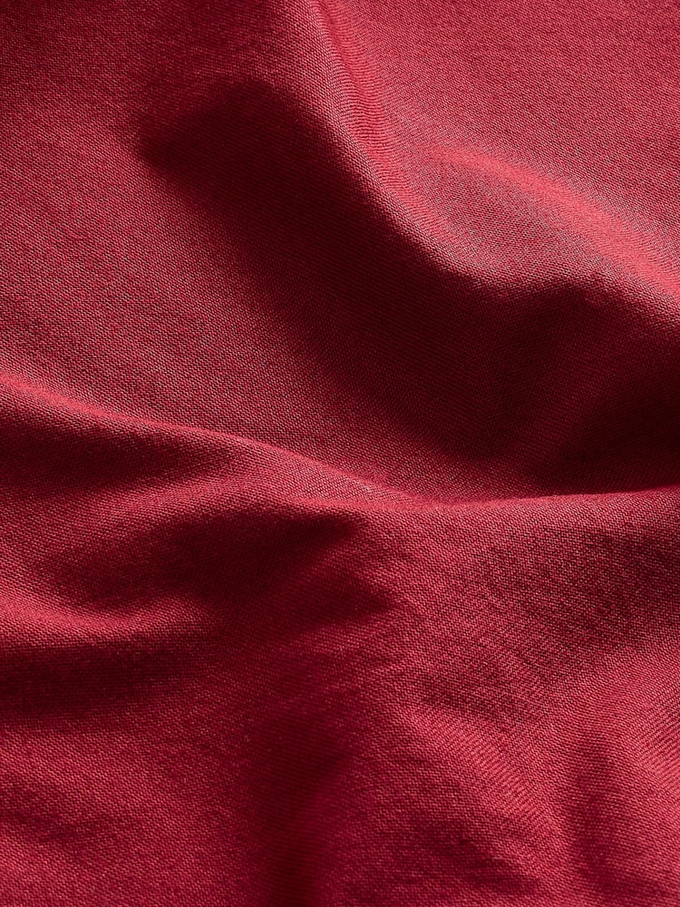 Red Slim Fit Long Sleeve Oxford Shirt - Image 8 of 8