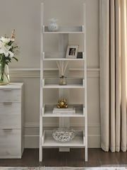 White Bronx Oak Effect Ladder Shelf - Image 2 of 6