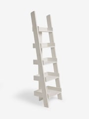 White Bronx Oak Effect Ladder Shelf - Image 4 of 6