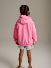 Neon Pink Zip Through Hoodie (3-16yrs) - Image 3 of 7