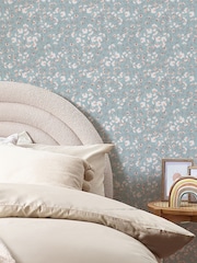Blue Calm Ditsy Floral 10M Wallpaper - Image 1 of 6