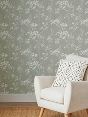 Sage Green Sage Leaf 10M Wallpaper - Image 1 of 6