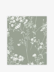 Sage Green Sage Leaf 10M Wallpaper - Image 2 of 6