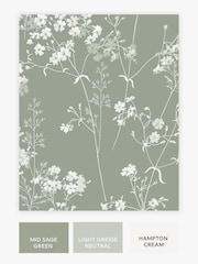 Sage Green Sage Leaf 10M Wallpaper - Image 5 of 6
