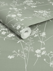 Sage Green Sage Leaf 10M Wallpaper - Image 6 of 6