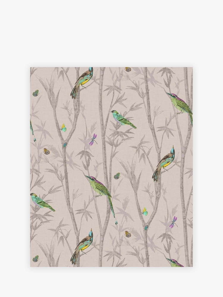Papel pintado de 10 m con diseño de pájaros tipo jarrón chino - Imagen 2 de 4