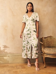 Nobodys Child Green Erin Midaxi Dress - Image 1 of 3