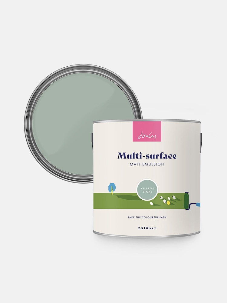 Joules Green Multi Surface Matt Emulsion 2.5L Paint - Image 4 of 4 Joules Green Multi Surface Matt Emulsion 2.5L Paint - Image 4 of 4