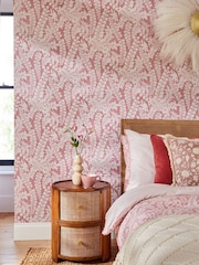 Pink Raspberry Roaming Leaf 10M Wallpaper - Image 2 of 6