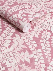 Pink Raspberry Roaming Leaf 10M Wallpaper - Image 5 of 6