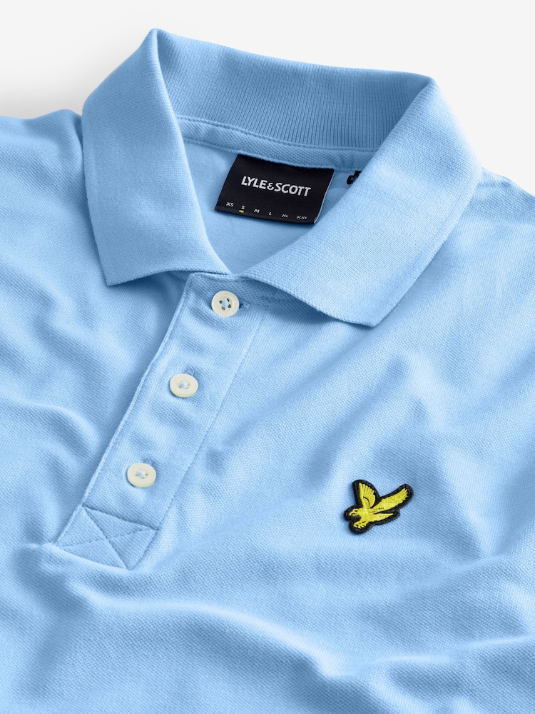 Lyle & Scott Light Blue Classic Polo Shirt - Image 5 of 7