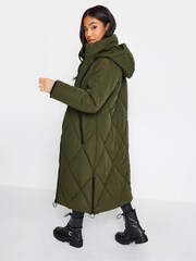 PixieGirl Petite Green Diamond Puffer Coat - Image 2 of 4