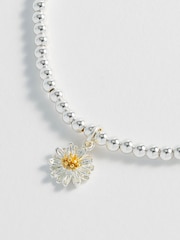 Estella Bartlett Silver Sienna Wildflower Bracelet with Beads and Wildflower - Image 2 of 3