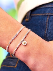 Estella Bartlett Silver Sienna Wildflower Bracelet with Beads and Wildflower - Image 3 of 3