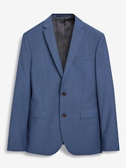 modra - ozek kroj - Signature Tollegno Italian Wool Suit jakna; suknjič - Slika 1 iz 2