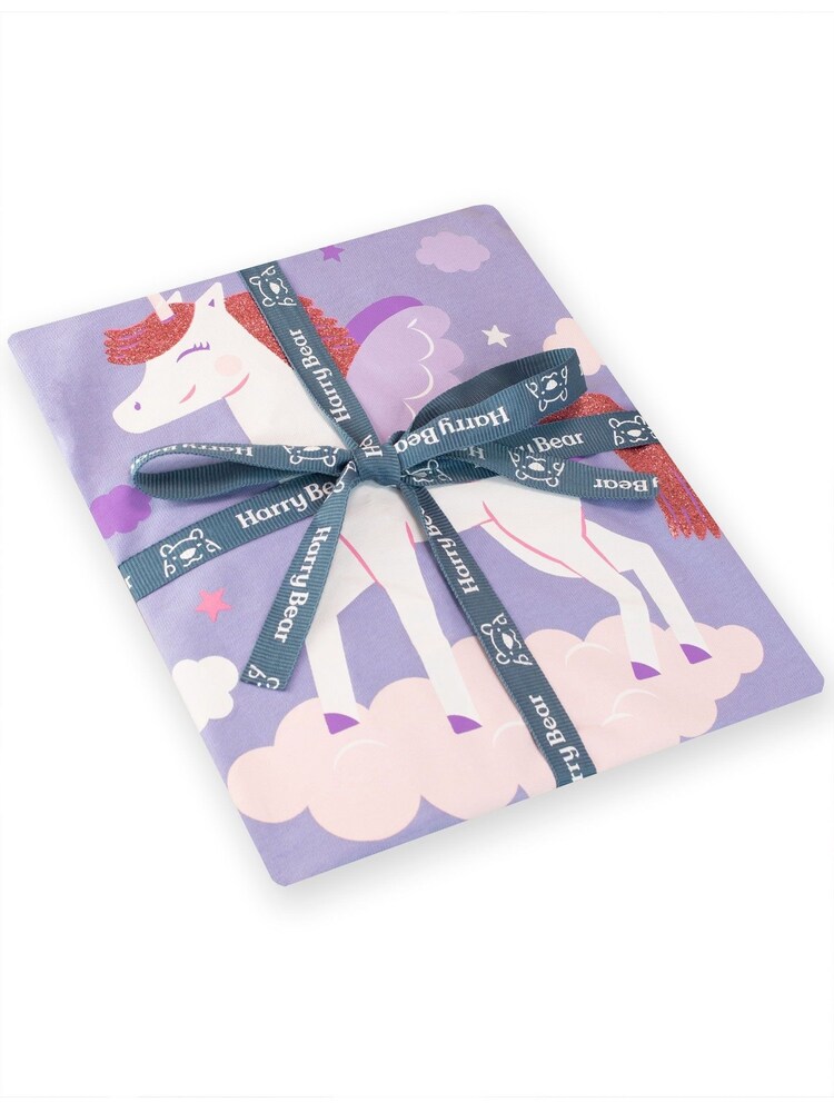 Harry Bear Pink Believe In Yourself Unicorn Slogan Pyjamas - Image 5 of 5