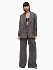 AllSaints Grey Elle Blazer - Image 4 of 7