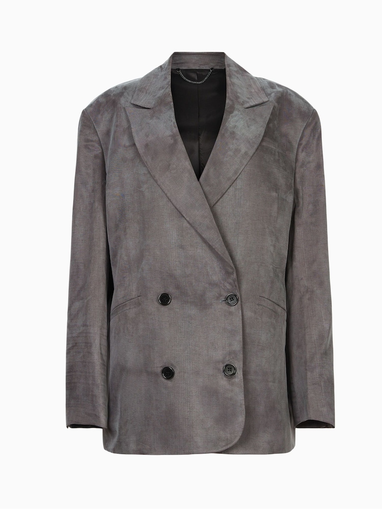 AllSaints Grey Elle Blazer - Image 7 of 7