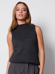 Threadbare Grey Crew Neck Jumper Tank Top - Image 1 of 3