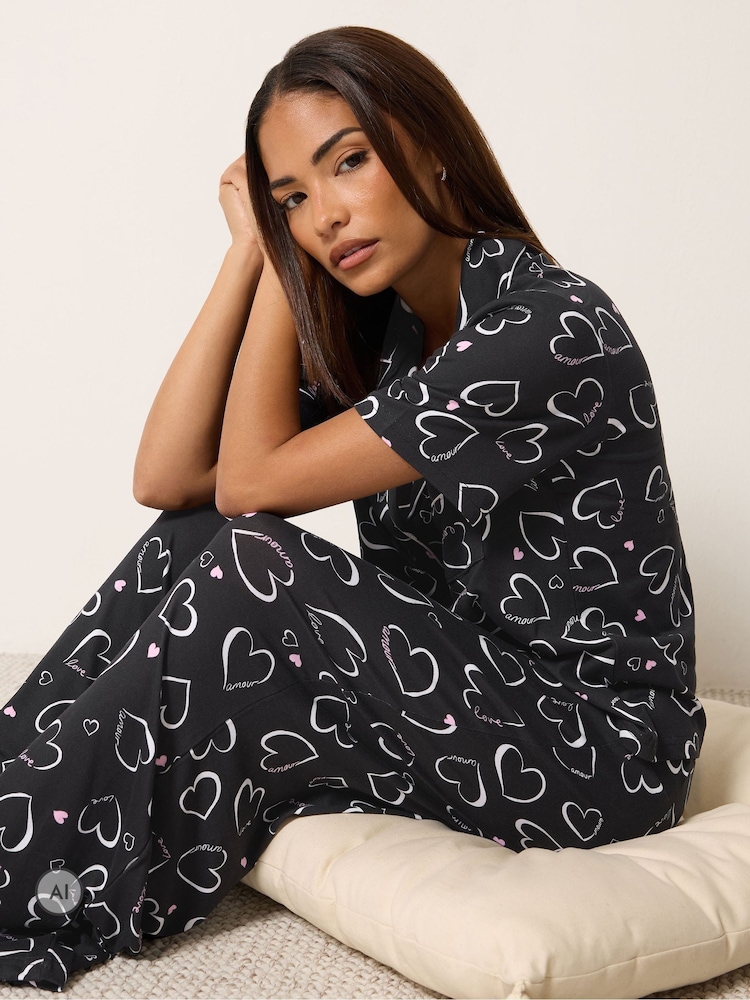 PixieGirl Petite Soft Touch Heart Pyjamas Set - 6의 이미지 2