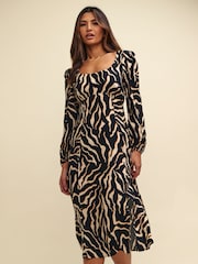 Nobodys Child Black Dee Dee Midi Dress - Image 1 of 4