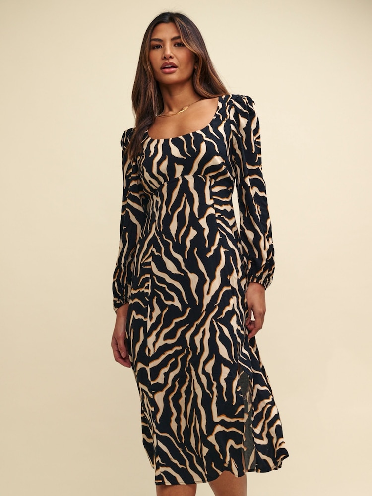 Nobodys Child Black Dee Dee Midi Dress - Image 1 of 4