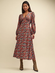 Nobody's Child Multi Lou Piper Ditsy Midi Dress - Image 1 of 1