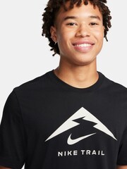 Nike Black Dri-FIT Trail Running T-Shirt - Image 7 of 8