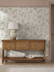 Ivory Stitch Floral 10M Wallpaper - Image 2 of 5