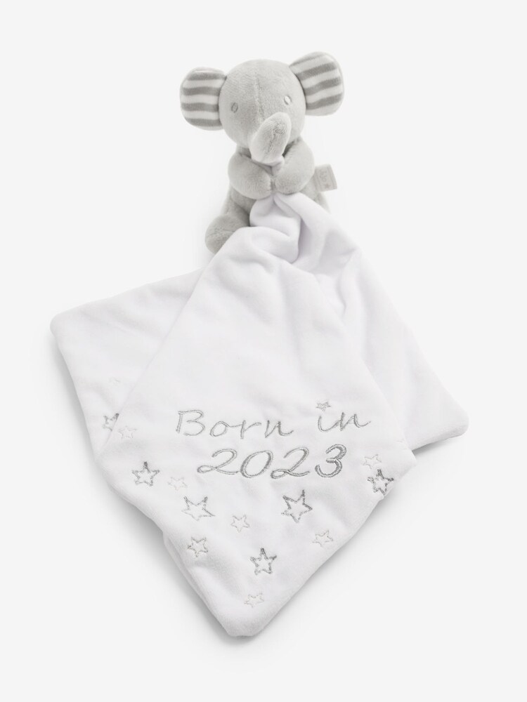 JoJo Maman Bébé Grey Born in 2023 Elephant Comforter - Image 2 of 3