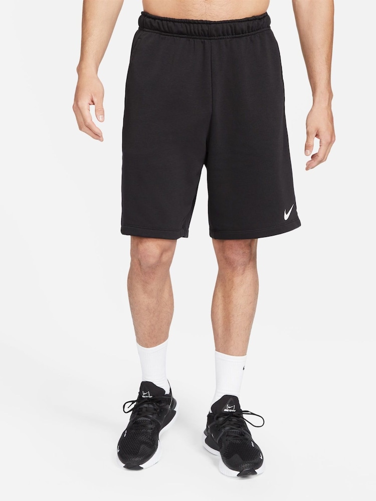 Nike Black Dry Dri-FIT Fleece Training Shorts - Image 1 of 12
