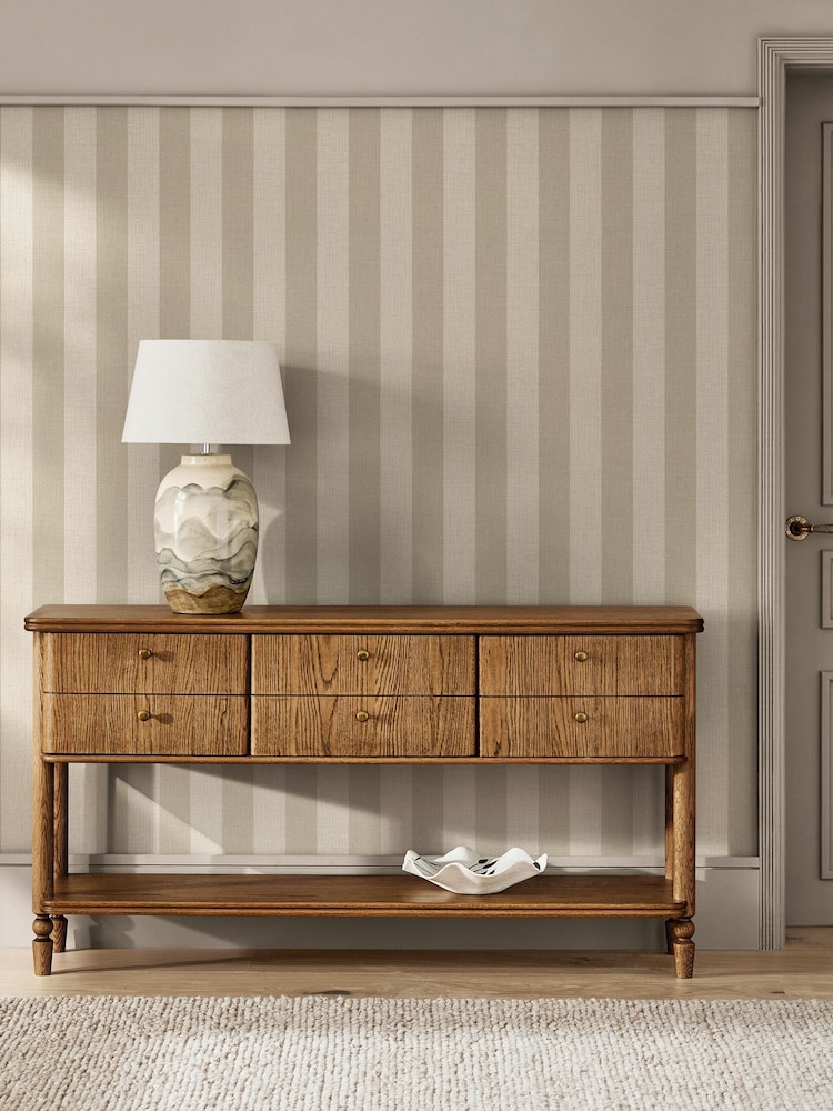 Papel pintado Linen Stripe de 10 m - Imagen 1 de 5