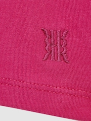 Reiss Bright Pink Carey 9-14 yrs Cotton Blend Roll Neck Top - Image 5 of 5