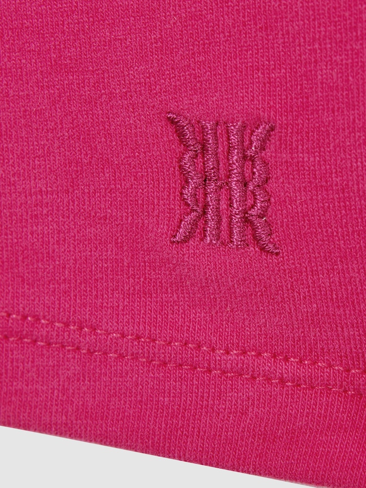 Reiss Bright Pink Carey 9-14 yrs Cotton Blend Roll Neck Top - Image 5 of 5