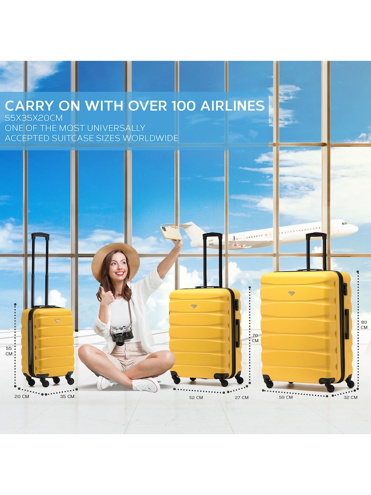Set Of 2 Large Check-In & Small Carry-On Hardcase Travel Suitcase - Image 2 of 7 Set Of 2 Large Check-In & Small Carry-On Hardcase Travel Suitcase - Image 2 of 7