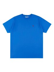 U.S. Polo Assn. Light Blue Mens Big & Tall Core Logo 100% Cotton T-Shirt - Image 5 of 6